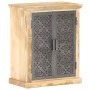 Aparador con puertas de acero madera mango macizo 60x35x75 cm de vidaXL, Aparadores - Ref: Foro24-289094, Precio: 304,06 €, D...