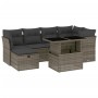 7-piece garden sofa set with gray synthetic rattan cushions by vidaXL, Garden sets - Ref: Foro24-3274660, Price: 499,39 €, Di...