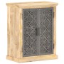 Aparador con puertas de acero madera mango macizo 60x35x75 cm de vidaXL, Aparadores - Ref: Foro24-289094, Precio: 304,06 €, D...