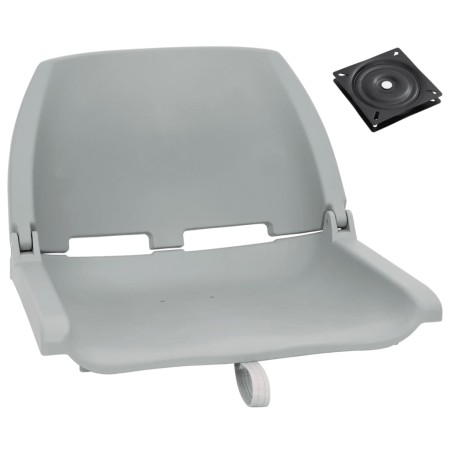 Folding boat seat set, 2 units, gray by vidaXL, Boats - Ref: Foro24-272237, Price: 70,88 €, Discount: %