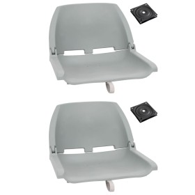 Set of 4 gray folding seats for boat by vidaXL, Boats - Ref: Foro24-272240, Price: 131,91 €, Discount: %