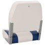 Set asientos plegables para barco 4 uds con cojín blanco y azul de vidaXL, Embarcaciones - Ref: Foro24-272242, Precio: 135,88...