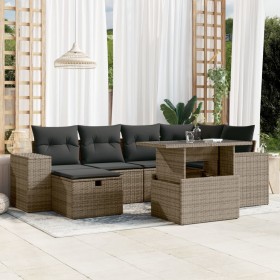 7-piece garden sofa set with gray synthetic rattan cushions by vidaXL, Garden sets - Ref: Foro24-3275300, Price: 526,87 €, Di...