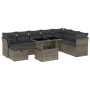 Garden furniture set 9 pieces and gray synthetic rattan cushions by vidaXL, Garden sets - Ref: Foro24-3274710, Price: 613,31 ...