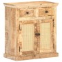 Solid mango and natural cane wood sideboard 65x32x70 cm by vidaXL, Sideboards - Ref: Foro24-289086, Price: 269,99 €, Discount: %