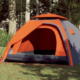 Igloo tent 4 people quick opening grey/orange by vidaXL, tents - Ref: Foro24-4004244, Price: 125,07 €, Discount: %