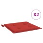 Cojines de silla de jardín 2 uds tela Oxford rojo 40x40x3 cm de vidaXL, Cojines para sillas y sofás - Ref: Foro24-314014, Pre...