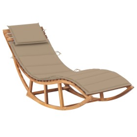 Teak solid wood rocking lounger with cushion by vidaXL, Loungers - Ref: Foro24-3063336, Price: 274,03 €, Discount: %