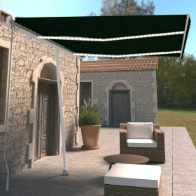 Manual retractable awning with anthracite LED 350x250 cm by vidaXL, Awnings - Ref: Foro24-3069524, Price: 381,99 €, Discount: %