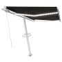 Manual retractable awning with anthracite LED 350x250 cm by vidaXL, Awnings - Ref: Foro24-3069524, Price: 384,33 €, Discount: %