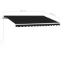 Toldo retráctil manual con LED antracita 350x250 cm de vidaXL, Toldos - Ref: Foro24-3069524, Precio: 384,33 €, Descuento: %