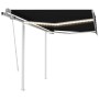 Toldo manual retráctil con luz LED gris antracita 3,5x2,5 m de vidaXL, Toldos - Ref: Foro24-3069924, Precio: 366,04 €, Descue...