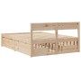 Estructura de cama con cajones madera maciza de pino 135x190 cm de vidaXL, Camas y somieres - Ref: Foro24-3282357, Precio: 28...