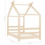 Estructura de cama infantil de madera maciza de pino 70x140 cm de vidaXL, Cunas y camas para niños - Ref: Foro24-289607, Prec...