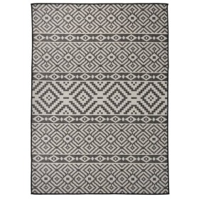 Black striped flat weave outdoor rug 200x280 cm by vidaXL, Rugs - Ref: Foro24-340854, Price: 82,85 €, Discount: %