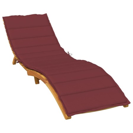 Cushion for sun lounger in red wine melange fabric 200x70x4 cm by vidaXL, Cushions for chairs and sofas - Ref: Foro24-4002529...