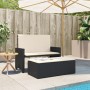 Gartenbank mit Kissen und Fußstütze Kunstrattan schwarz von vidaXL, Gartenbänke - Ref: Foro24-368407, Preis: 240,16 €, Rabatt: %