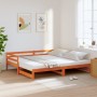 Sofá cama nido madera maciza de pino marrón cera 90x200 cm de vidaXL, Camas y somieres - Ref: Foro24-847159, Precio: 144,33 €...