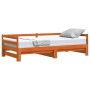 Sofá cama nido madera maciza de pino marrón cera 90x200 cm de vidaXL, Camas y somieres - Ref: Foro24-847159, Precio: 144,33 €...