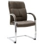 Silla de oficina voladiza de tela gris taupe de vidaXL, Sillas de oficina - Ref: Foro24-289340, Precio: 114,99 €, Descuento: %