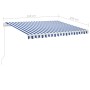 Manual retractable awning with blue and white LED lights 350x250 cm by vidaXL, Awnings - Ref: Foro24-3069521, Price: 380,99 €...