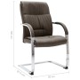 Silla de oficina voladiza de tela gris taupe de vidaXL, Sillas de oficina - Ref: Foro24-289340, Precio: 114,99 €, Descuento: %