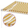 Toldo retráctil manual con LED amarillo y blanco 350x250 cm de vidaXL, Toldos - Ref: Foro24-3069523, Precio: 382,94 €, Descue...