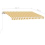 Toldo retráctil manual con LED amarillo y blanco 350x250 cm de vidaXL, Toldos - Ref: Foro24-3069523, Precio: 382,94 €, Descue...