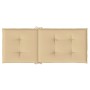 Kissen für Hochlehner, 2 Stück, Beige-Melange-Stoff, 120 x 50 x 4 cm von vidaXL, Kissen für Stühle und Sofas - Ref: Foro24-40...