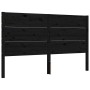 Double bed frame with black solid wood headboard by vidaXL, Beds and slatted bases - Ref: Foro24-3194645, Price: 185,19 €, Di...