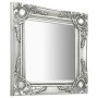 Silver baroque style wall mirror 40x40 cm by vidaXL, Mirrors - Ref: Foro24-320306, Price: 32,54 €, Discount: %