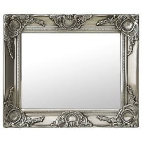 FMD Wall mirror with handmade oak shelf 54.5x13.5x67.5 cm | Foro24 | Onlineshop