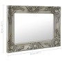 Silver baroque style wall mirror 50x40 cm by vidaXL, Mirrors - Ref: Foro24-320310, Price: 33,99 €, Discount: %