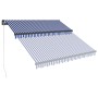 Toldo manual retráctil con LED azul y blanco 350x250 cm de vidaXL, Toldos - Ref: Foro24-3051268, Precio: 268,00 €, Descuento: %