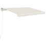 Manual retractable awning with cream-colored LED 350x250 cm by vidaXL, Awnings - Ref: Foro24-3068882, Price: 278,59 €, Discou...