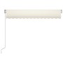 Manual retractable awning with cream-colored LED 350x250 cm by vidaXL, Awnings - Ref: Foro24-3068882, Price: 278,59 €, Discou...