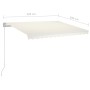 Manual retractable awning with cream-colored LED 350x250 cm by vidaXL, Awnings - Ref: Foro24-3068882, Price: 278,59 €, Discou...