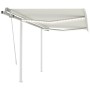 Manual retractable awning with cream LED light 3.5x2.5 m by vidaXL, Awnings - Ref: Foro24-3069922, Price: 376,99 €, Discount: %