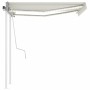 Toldo manual retráctil con luz LED color crema 3,5x2,5 m de vidaXL, Toldos - Ref: Foro24-3069922, Precio: 376,99 €, Descuento: %