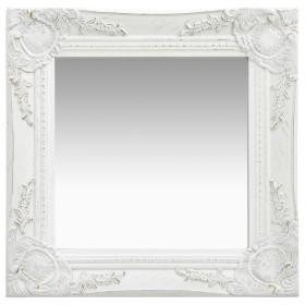 White baroque style wall mirror 40x40 cm by vidaXL, Mirrors - Ref: Foro24-320304, Price: 30,56 €, Discount: %