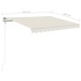 Toldo manual retráctil con luz LED color crema 3,5x2,5 m de vidaXL, Toldos - Ref: Foro24-3069922, Precio: 376,99 €, Descuento: %