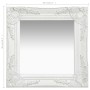 Espejo de pared estilo barroco blanco 40x40 cm de vidaXL, Espejos - Ref: Foro24-320304, Precio: 30,99 €, Descuento: %