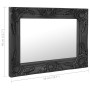 Black baroque style wall mirror 50x40 cm by vidaXL, Mirrors - Ref: Foro24-320311, Price: 40,00 €, Discount: %