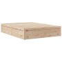 Estructura de cama madera maciza de pino 150x200 cm de vidaXL, Camas y somieres - Ref: Foro24-3282372, Precio: 177,23 €, Desc...