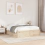 Solid pine wood bed frame 150x200 cm by vidaXL, Beds and slatted bases - Ref: Foro24-3282372, Price: 176,99 €, Discount: %