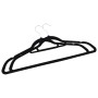 Set of 50 black velvet non-slip clothes hangers by vidaXL, Hangers - Ref: Foro24-289921, Price: 55,96 €, Discount: %