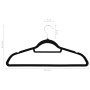 Set of 50 black velvet non-slip clothes hangers by vidaXL, Hangers - Ref: Foro24-289921, Price: 55,96 €, Discount: %