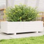 Solid white pine wood planter 90x40x26.5 cm by vidaXL, Pots and planters - Ref: Foro24-847334, Price: 78,50 €, Discount: %