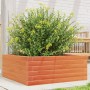 Solid pine wood planter in brown wax finish 60x60x23 cm by vidaXL, Pots and planters - Ref: Foro24-847190, Price: 72,53 €, Di...