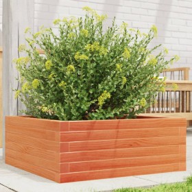 Solid pine wood planter in brown wax finish 60x60x23 cm by vidaXL, Pots and planters - Ref: Foro24-847190, Price: 72,99 €, Di...